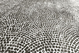 Snow on Cobblestones